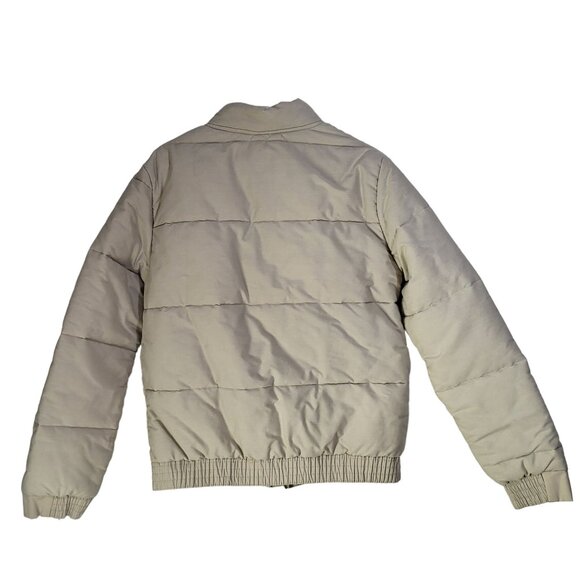 VTG Wynn's Xtend Racing Puffer Winter Jacket Beige Wiman Union USA Small - Picture 2 of 10